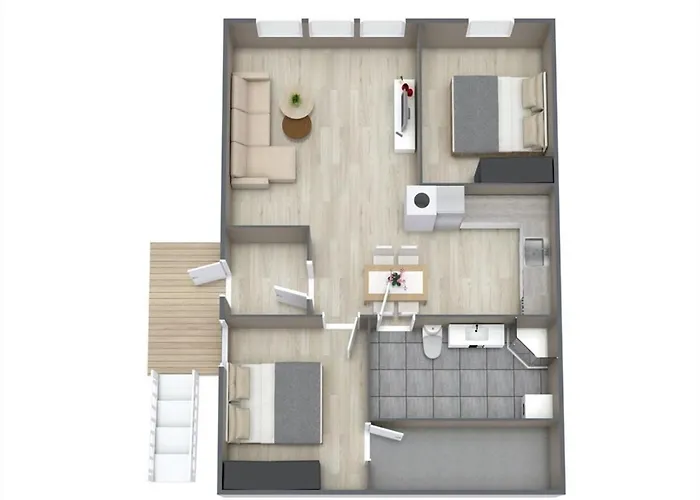 Stor Naer Flyplass, Buss Og Appartamento