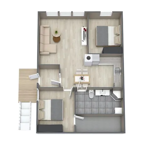Stor Naer Flyplass, Buss Og Appartement